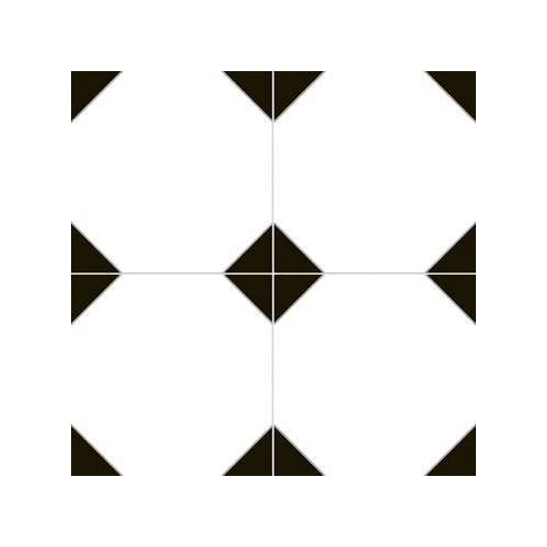 Керамогранит Nice Ker Chic Cambridge полуматовый черно-белый 45,2x45,2 см