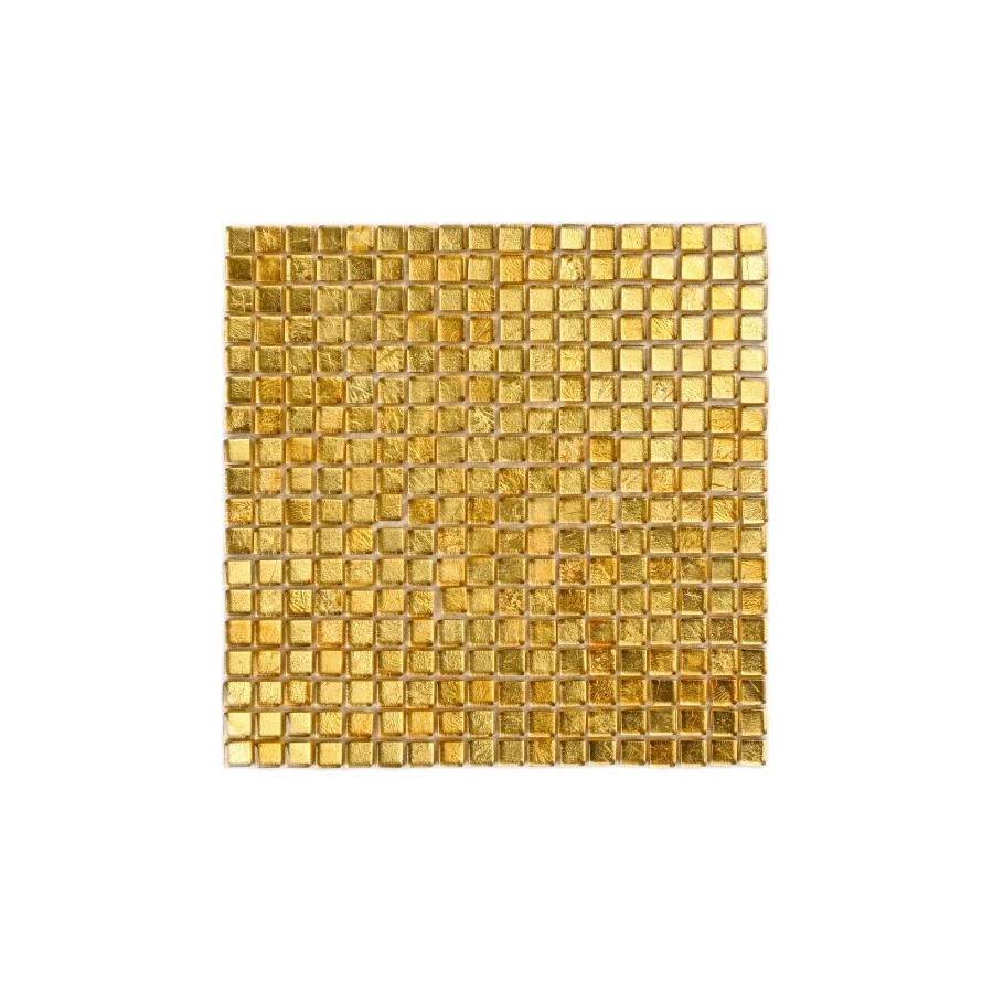 Мозаика Bonaparte Стеклянная мозаика Classik gold 15х15 глянцевая золотая 30,5х30,5 см