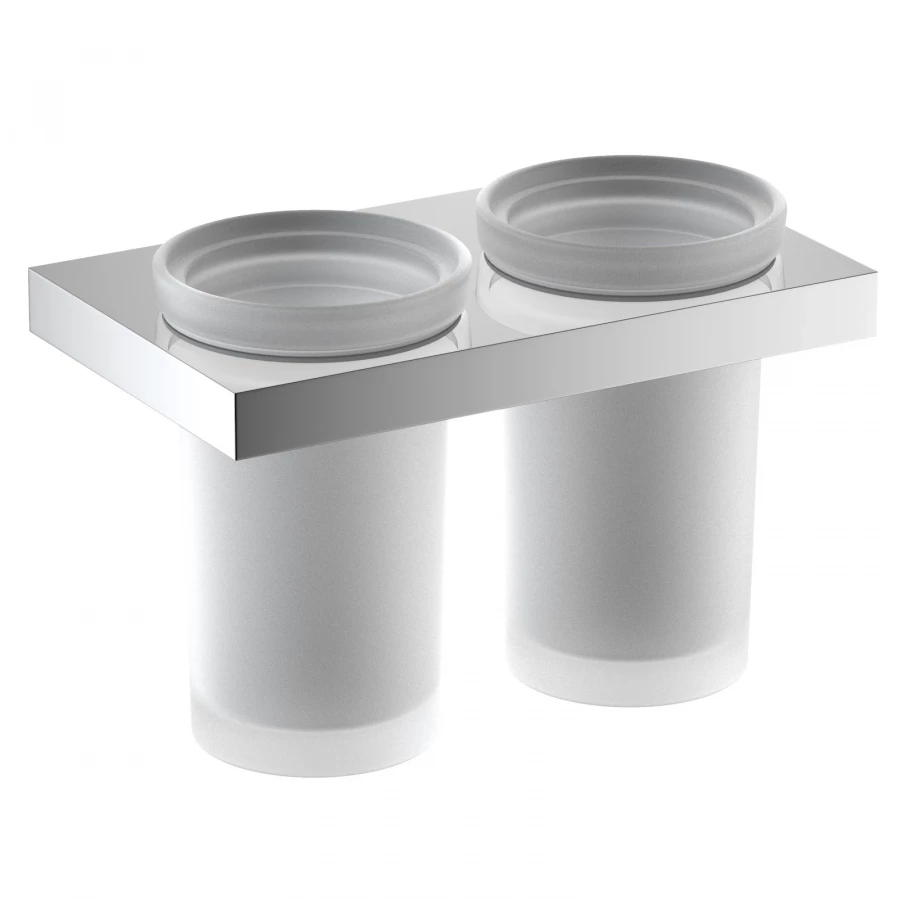 Стакан для зубных щеток Timo Petruma двойной хром 15234/00