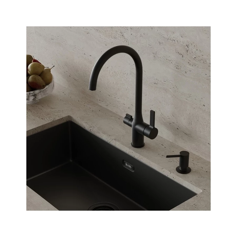 Дозатор Iddis Kitchen Line латунь черный матовый SDIBL00i59