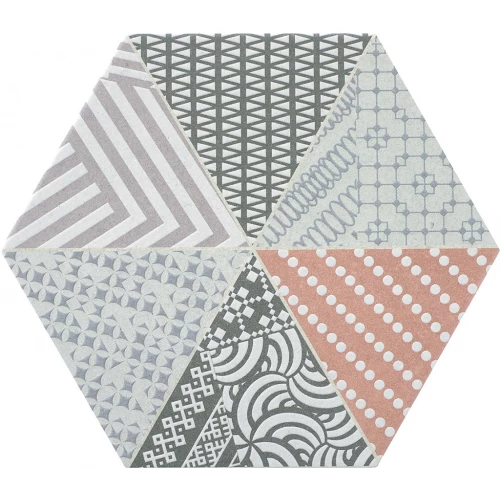 Керамогранит Rocersa Nordic hexa mix-3 grs-crl 20*23