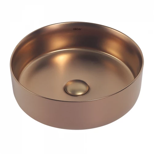 Раковина накладная Abber Bequem розовое золото матовое AC2108MRG