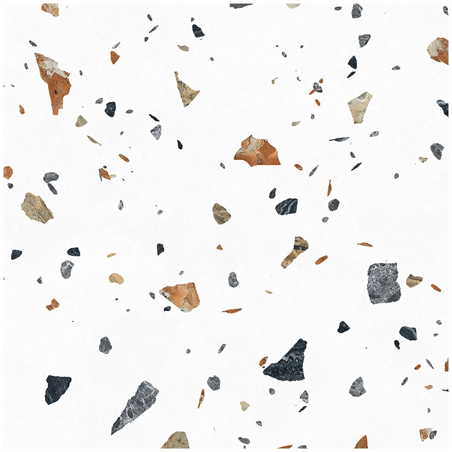 Керамогранит Laparet Terazzo Bianco карвинг матовый цветной 60х60 см