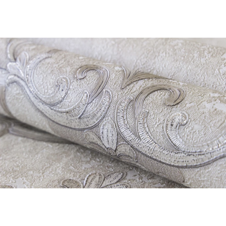 Обои флизелиновые Аспект Deluxe Рафаэль белые 70427-12 1,06х10,05 м