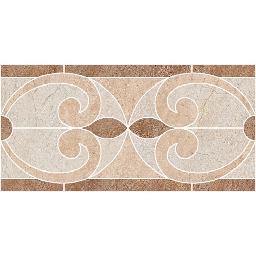 Керамогранит Kerama Marazzi Монтаньоне Бордюр полуглянцевый бежевый ID96 40,2х19,9 см