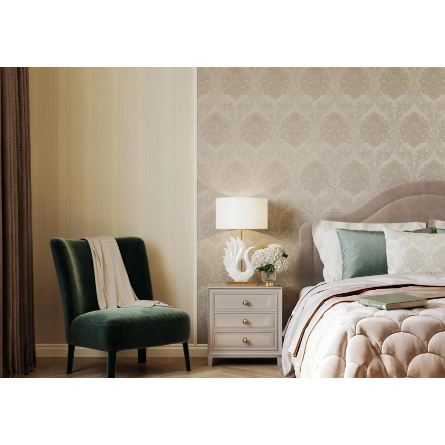 Обои флизелиновые Palitra Life Italy бежевые PL71977-22 1,06х10,05 м