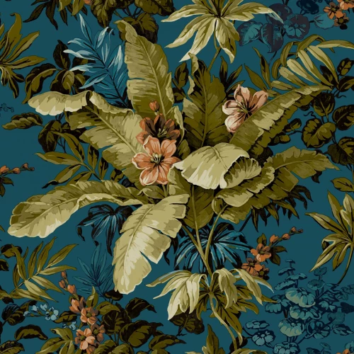 Обои винил на флизелине Grandeco Asperia Оранжевый Зеленый Синий A 55801 10,05х0,53 м