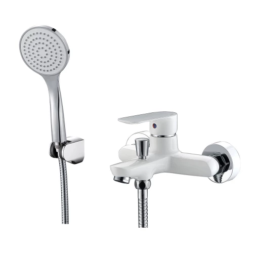 Смеситель для ванны Abber Weiss Insel, AF8012W белый-хром