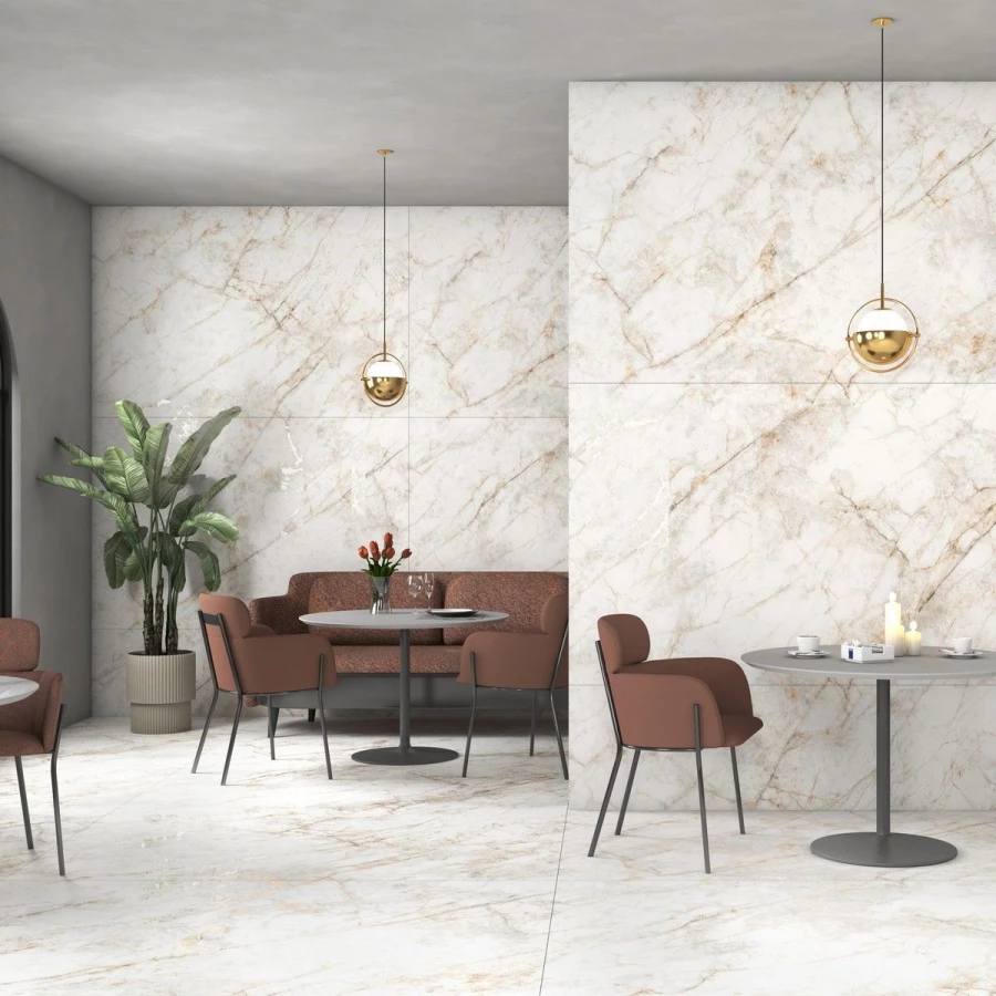 Керамогранит Neodom Marble Glister Gold Тм Carving матовый белый N20572 180х120 см