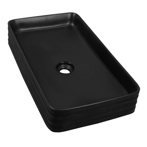 Раковина-чаша Azario накладная прямоугольная черный матовый AZ-2250-MB 67.5х38х12 см