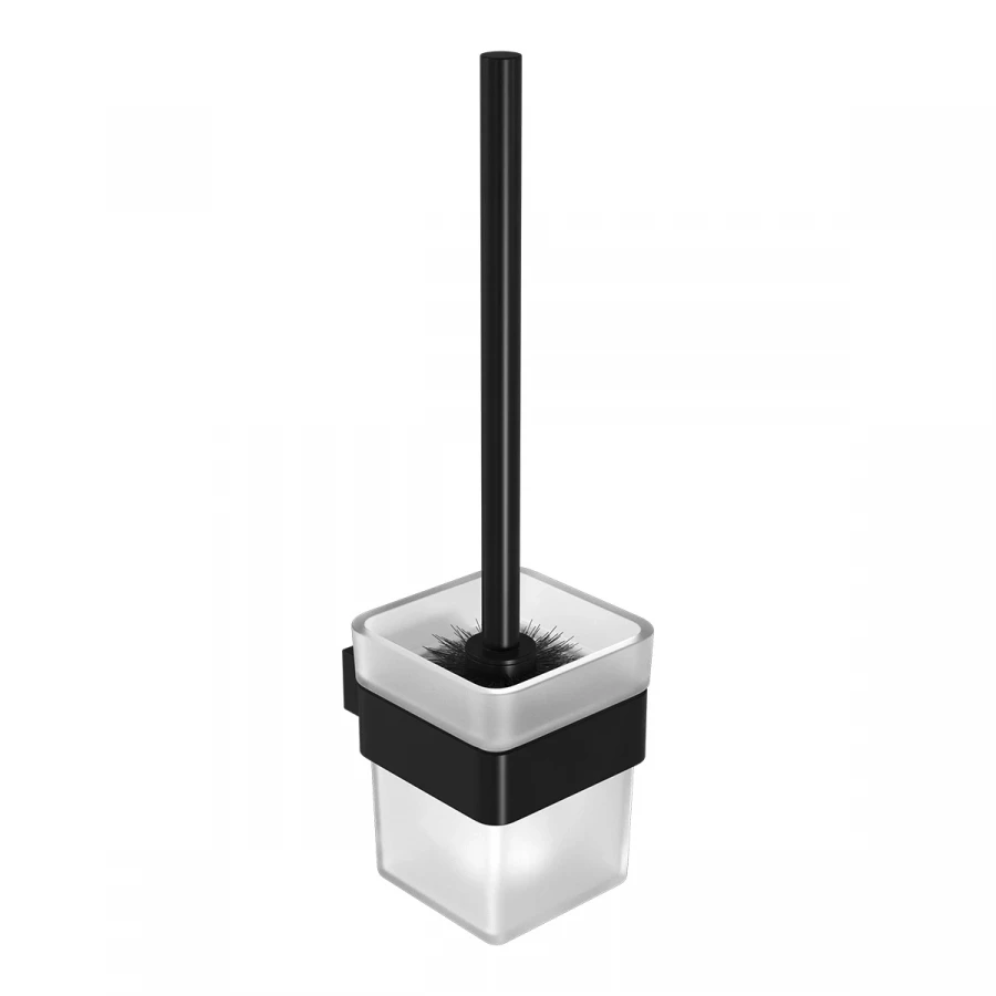 Ёршик для унитаза Lemark Smooth Line с держателем чёрный матовый 9762020