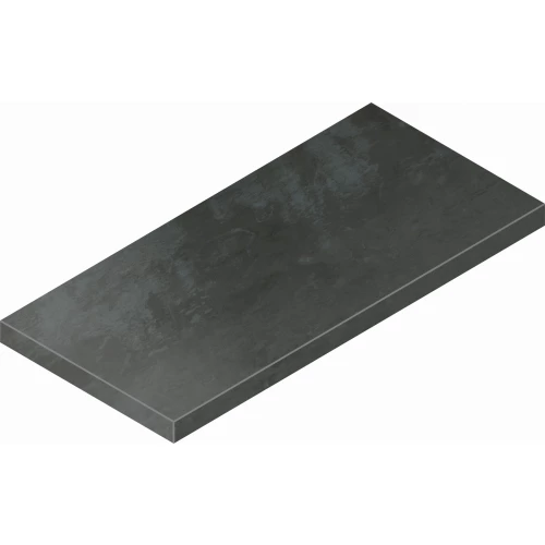 Ступень угловая левая из керамогранита Italon Серфейс Стил / Surface Steel матовая серая 620070000682 60х33 см