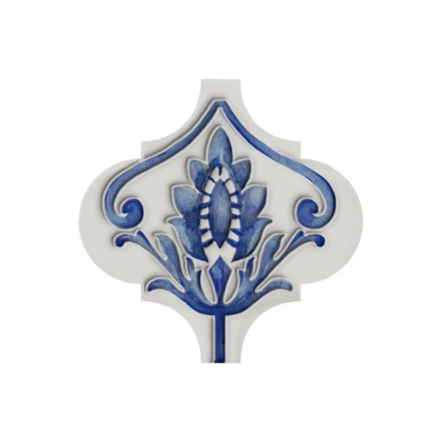 Плитка настенная Kerama Marazzi Арабески Майолика 7 Декор глянцевый синий 6,5х6,5 см