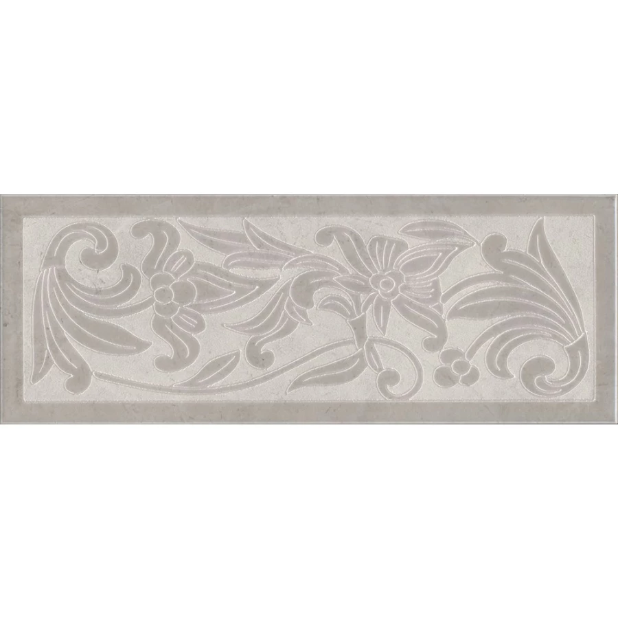 Плитка настенная Kerama Marazzi Монсанту 4 Декор глянцевый светло-серый HGD/B505/15147 40х15 см