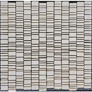 Мозаика Pixel mosaic Мрамор Cream Nova чип произвольный сетка Матовая Pix 318 31х30,7 см