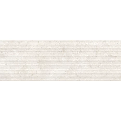 Плитка настенная Peronda Ардара Вхите Стрипес / Ardara White Stripes матовая белая 43983 100x33,3 см