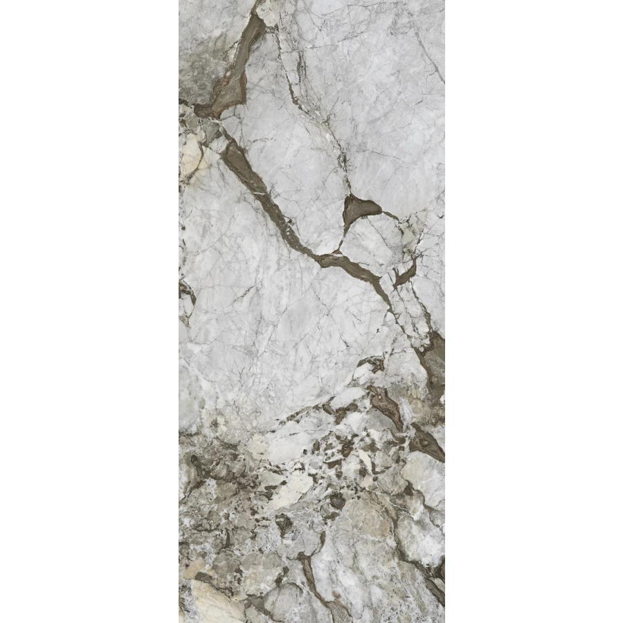 Керамогранит Ceramiche Piemme Makro Revolution Calacatta Iron Satin Ret полуматовый серый 06102 280х120 см