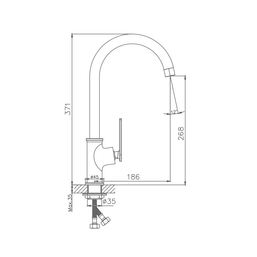 Смеситель для кухни Haiba HB70589
