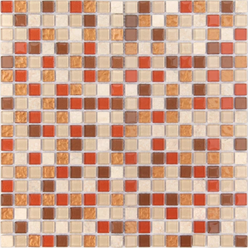Мозаика из стекла и натурального камня Caramelle Mosaic Istanbul многоцветный 30,5x30,5 см