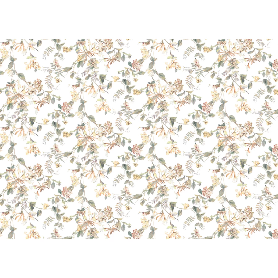 Обои флизелиновые Marburg Flora белые 47455 0,53х10,05 м