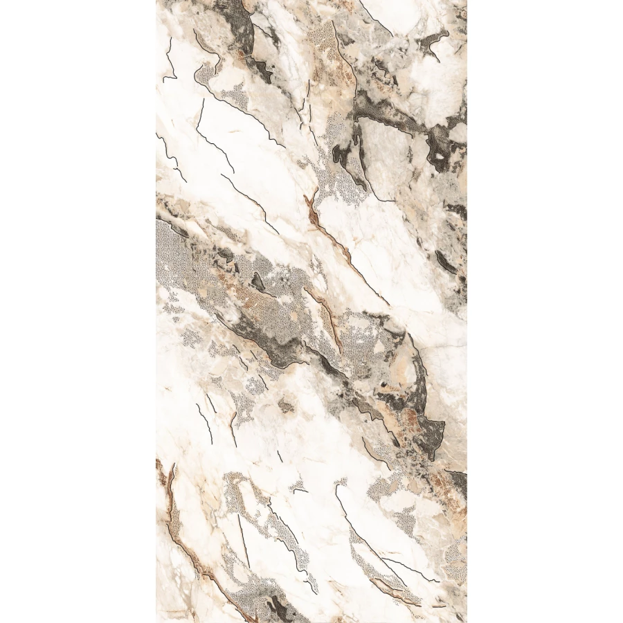 Керамогранит Casati Ceramica Carving Polished Gold GS Laos Gold Golden Carving золотой 120х60 см