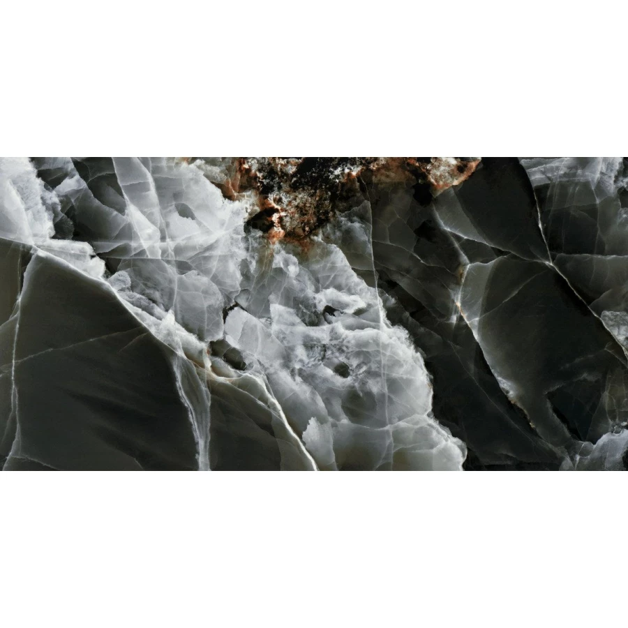 Керамогранит Neodom Luxury Royal Onyx Polished глянцевый черный N40018 120x60 см