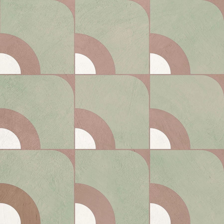 Керамогранит ABK Alterego 14OI Fan Nat Rett матовый зеленый PF60017139 60х60 см