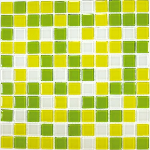 Мозаика Bonaparte Стеклянная мозаика Fresh 25х25 глянцевая зеленая 30х30 см