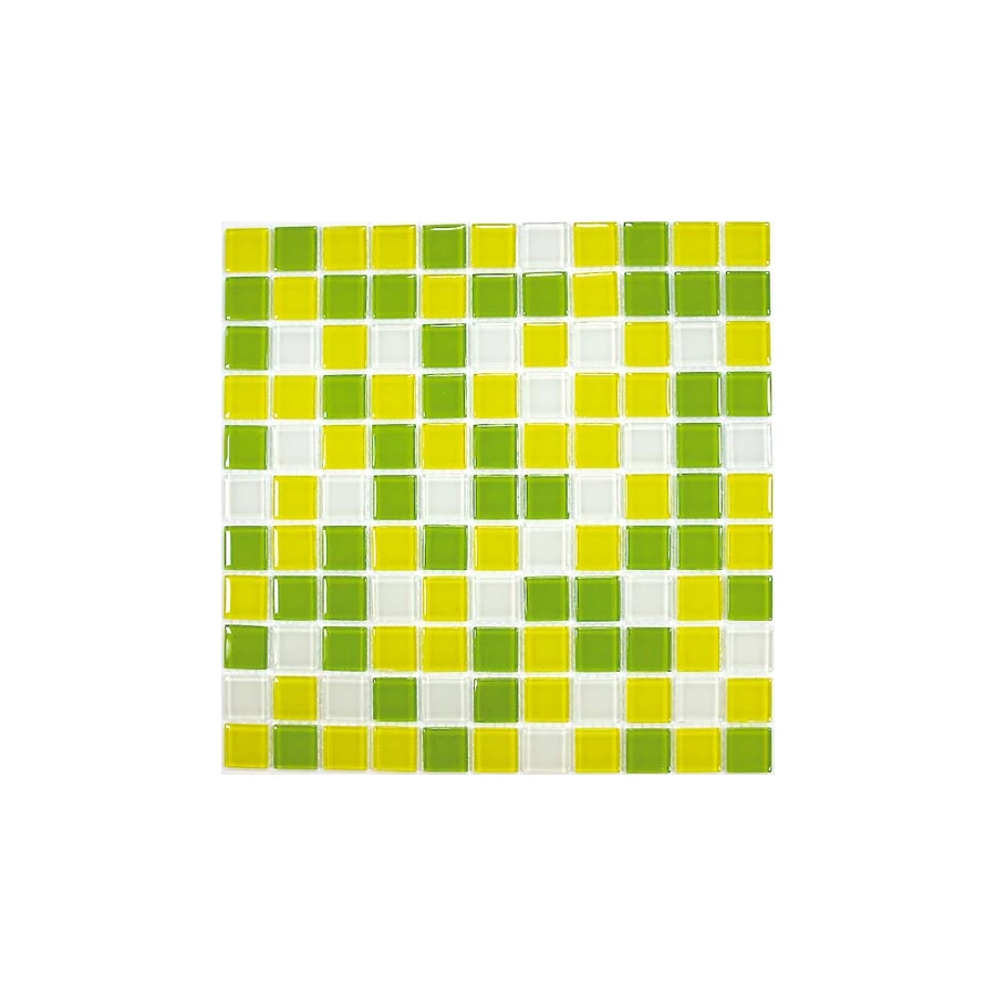 Мозаика Bonaparte Стеклянная мозаика Fresh 25х25 глянцевая зеленая 30х30 см