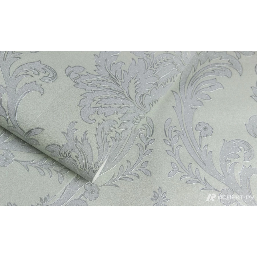 Обои флизелиновые Аспект Deluxe Луиза зеленый 70576-17 1,06х10,05 м