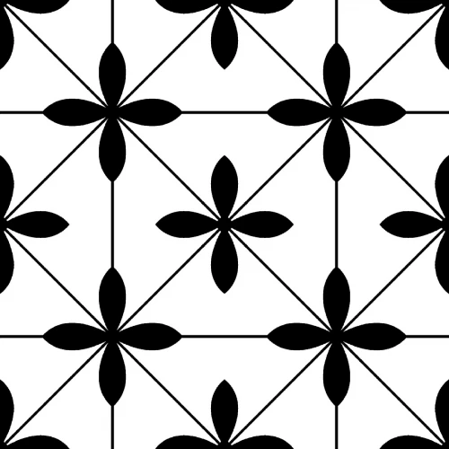 Керамогранит Motto Levels Bk Decor 1 матовый черно-белый N100071 20x20 см