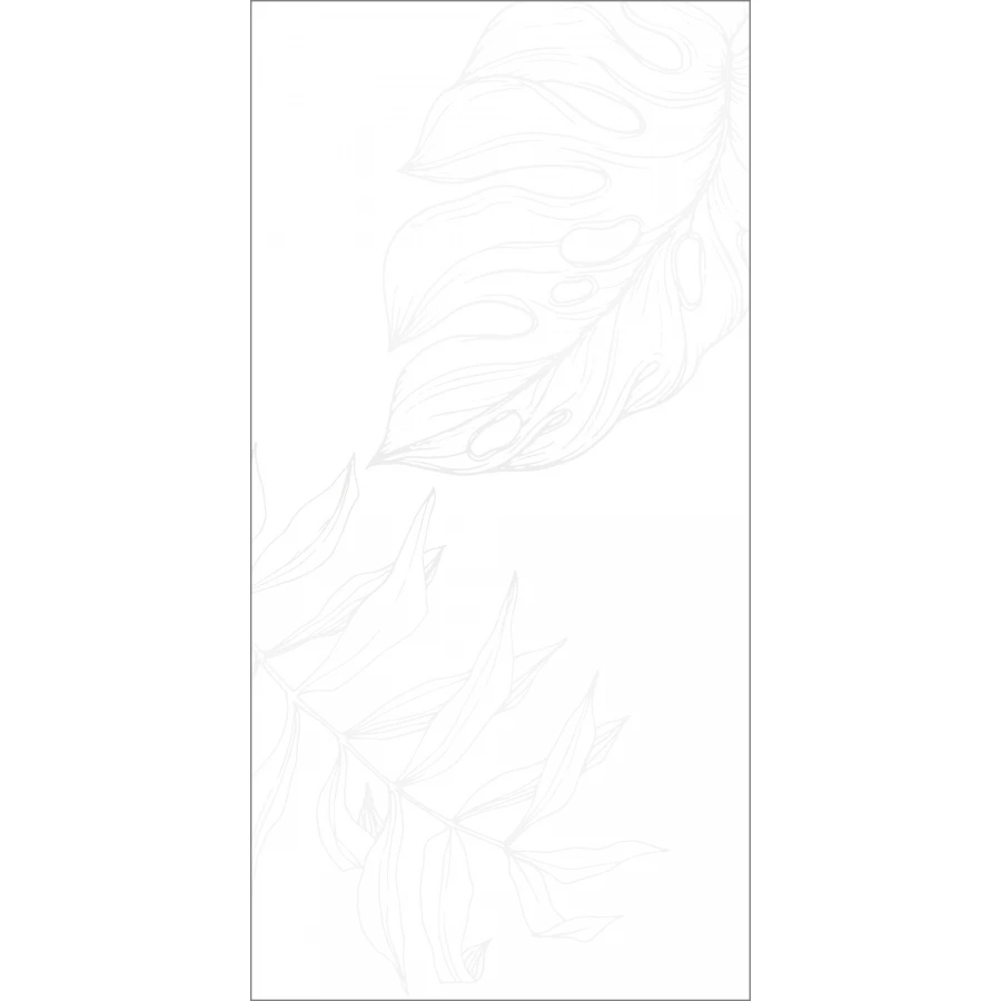 Керамогранит Global Tile Lavina ботаника матовый белый GT1206016603MDR2 120х60 см