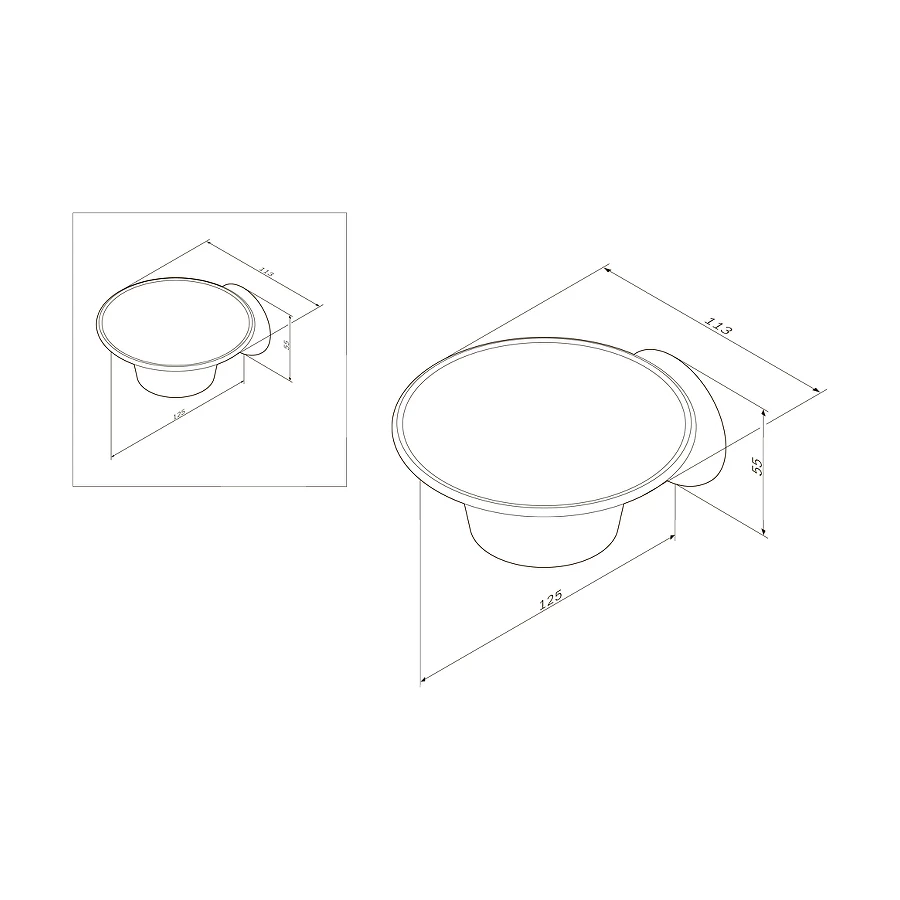 Мыльница стеклянная с настенным держателем Am Pm Like A8034200