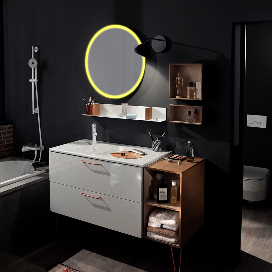 Зеркало Azario Perla neo - RGB сенсорный выключатель мультицвет LED-00002610 77x77 см