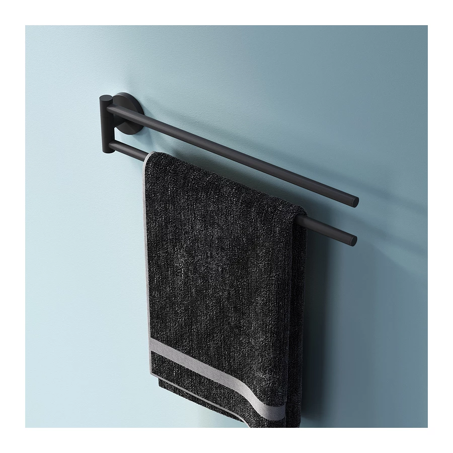 Двойная вешалка-вертушка для полотенец Am Pm X-Joy черный A85A32622