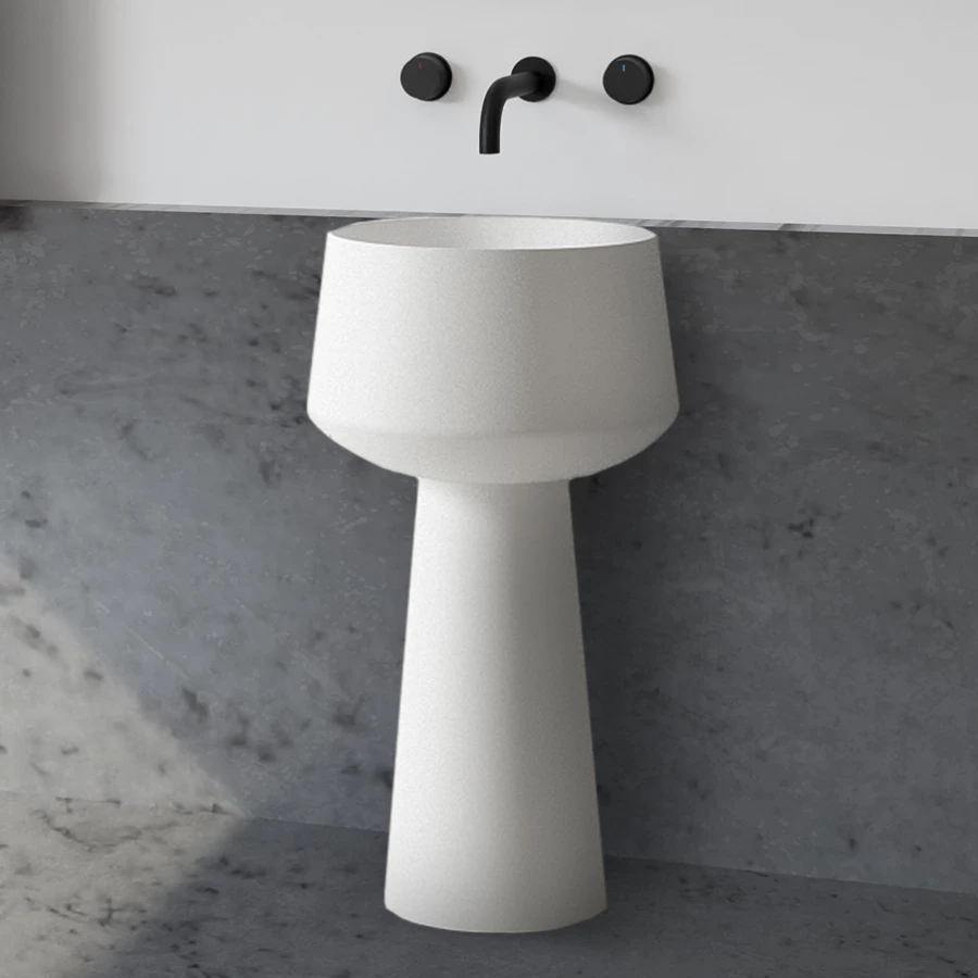 Раковина отдельностоящая Abber Stein белая матовая AS2508 50х50 см