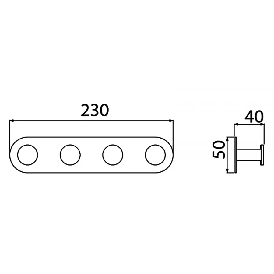 Вешалка Timo Saona 4 крючка хром 13015/00