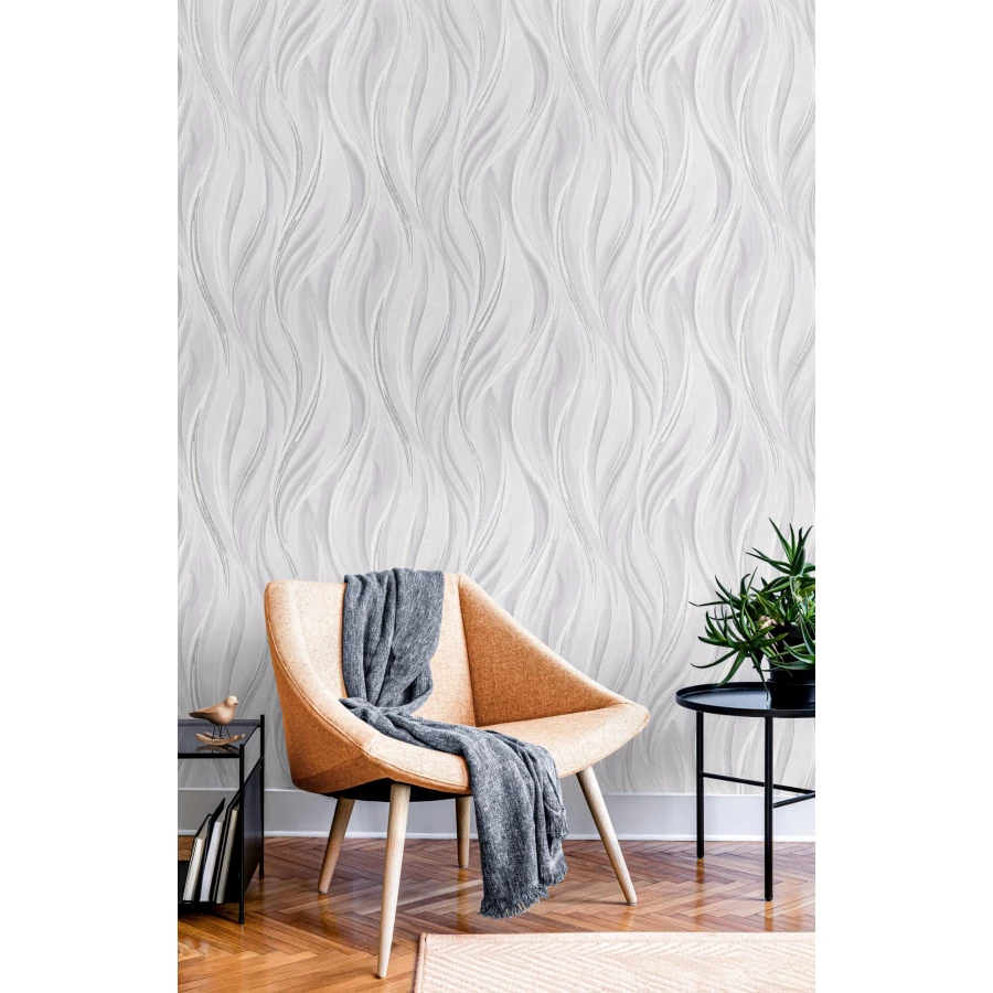 Обои флизелиновые Palitra Home Protect-Flame серые HC31246-44a 1,06х10,05 м