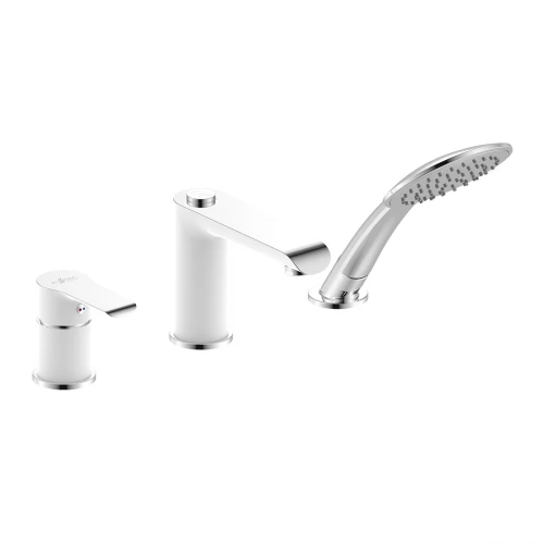 Смеситель для ванны Rossinka W W40-39 хром белый