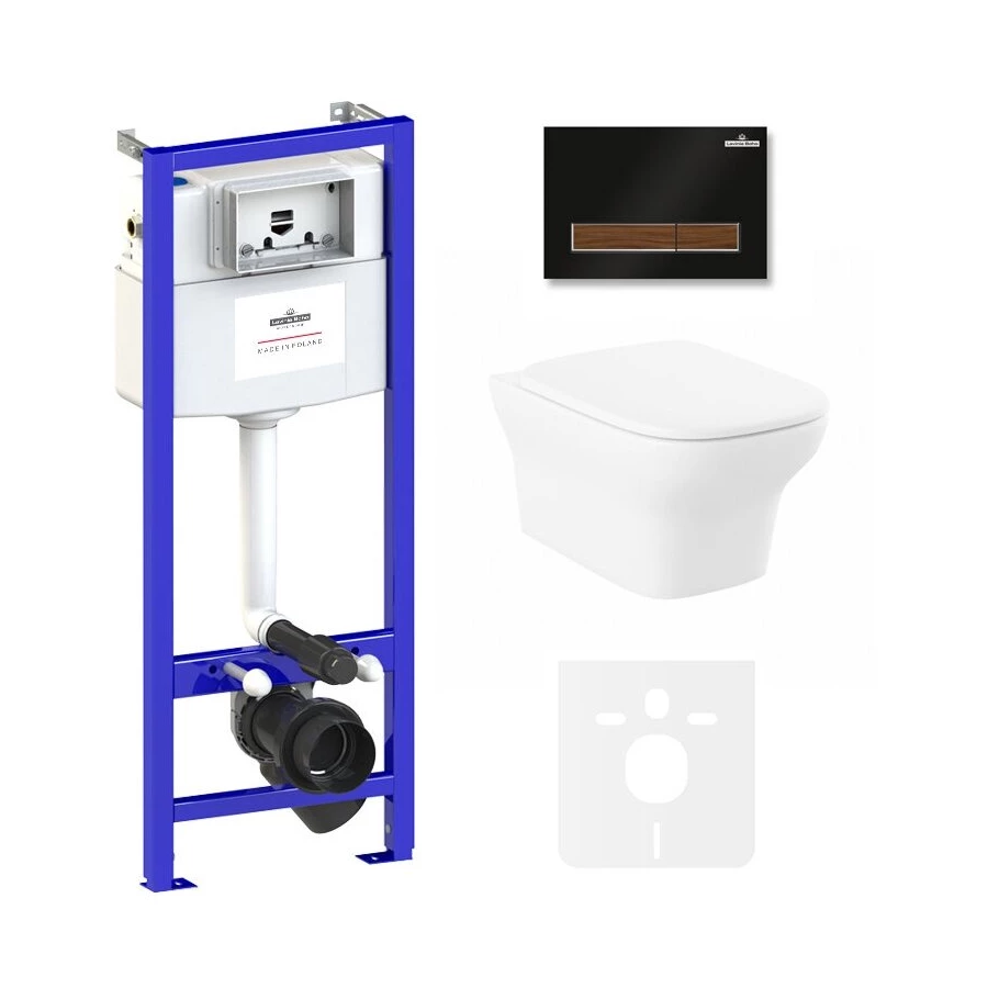 Унитаз Lavinia Boho Relfix Bristol Rimless 75110209 (комплект 6 в 1)