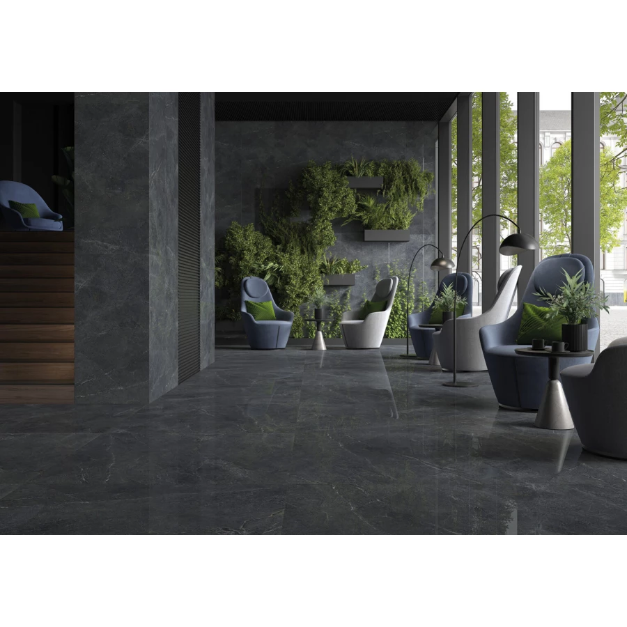 Керамогранит Cerrad Distinct Graphite Silky Cristal темно-серый 119,7x59,7 см