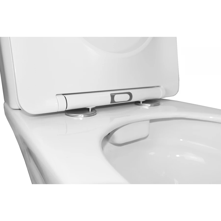 Унитаз-компакт Azario Vois напольный безободковый в комплекте с быстросъемным сиденьем микролифт AZ-1343В 38х64х78.5 см