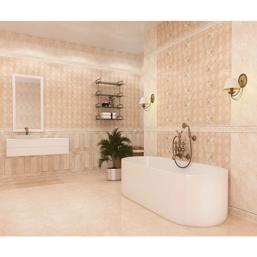 Декор Belleza Розмари коричневый 04-01-1-10-03-15-404-0 50х25 см