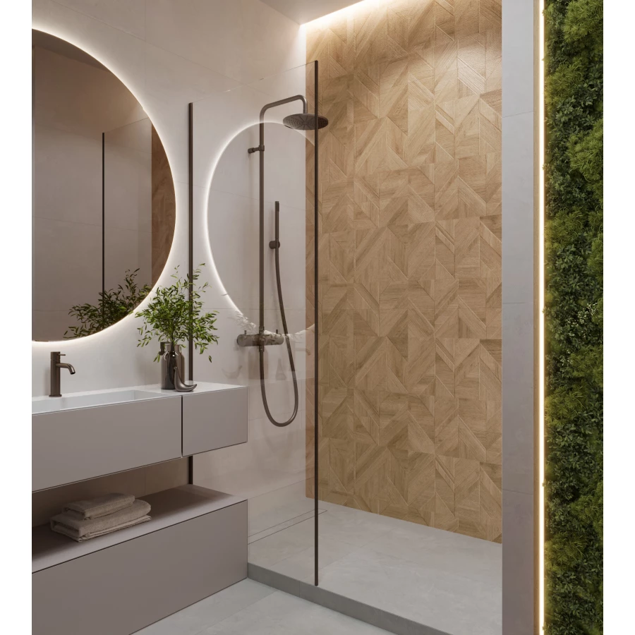 Керамогранит Arcadia Ceramica Rockwood Oak 3D-эффект матовый бежевый RT7013-P 120х60 см