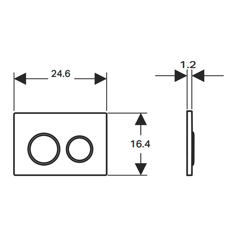 Смывная клавиша Geberit Sigma 20 черный матовый 115.882.16.1
