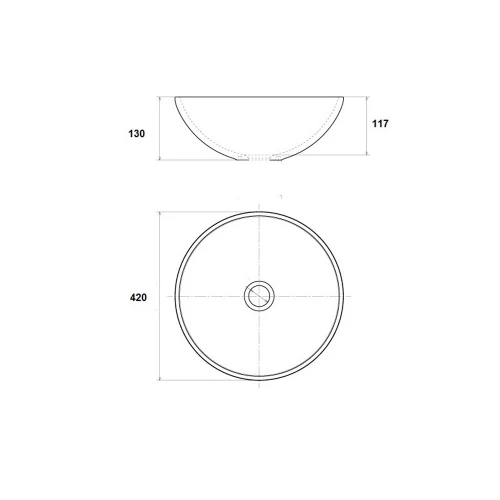 Накладная раковина Bronze de Luxe Козетта 4381 42х42 см
