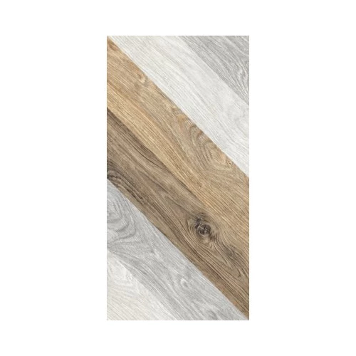 Керамогранит Керамин Ноттингем 7Д тип 2 серый (шеврон) 30х60 см