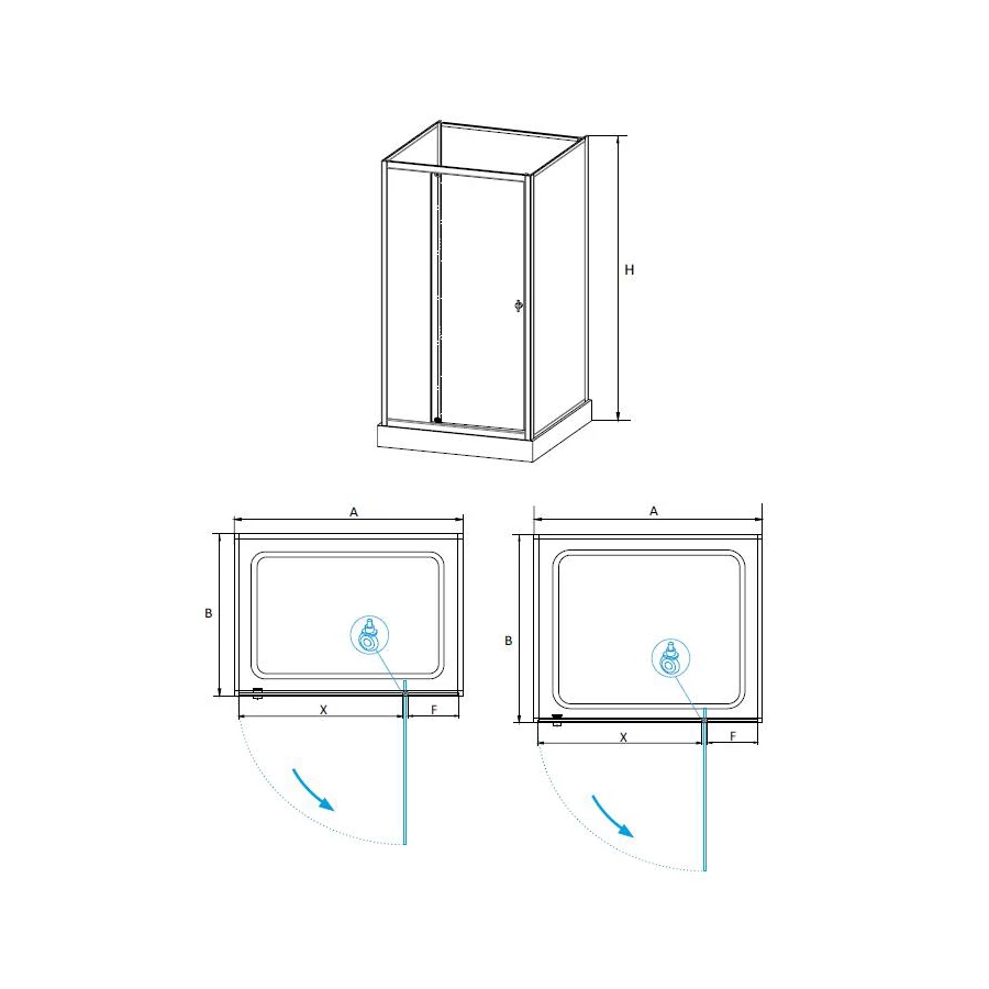 Душевая кабина RGW AN-207 Белый 411320799-95 90х90 см
