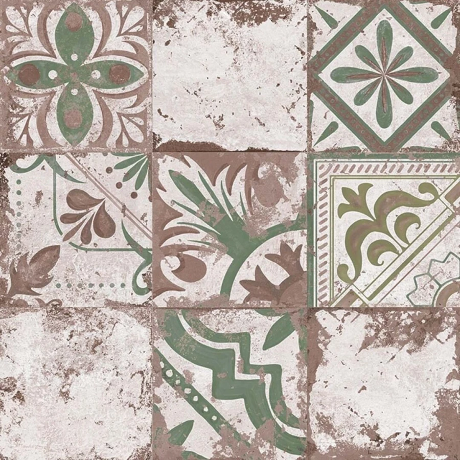 Керамогранит El Molino Memory 7 Verde Brillo матовый с блеском многоцветный 58х58 см