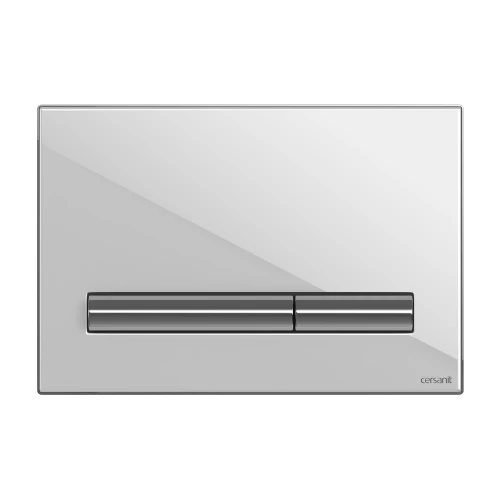 Кнопка Cersanit Pilot белая глянцевая стекло BU-PIL/Whg/Gl